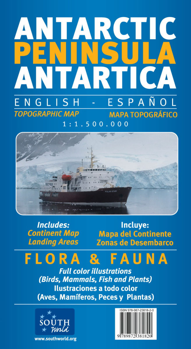 MAPA TOPOGRAFICO DE PENINSULA ANTARTICA